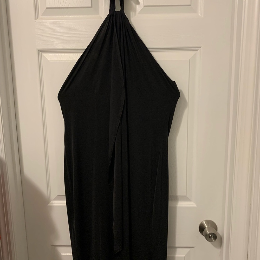 Black halter dress